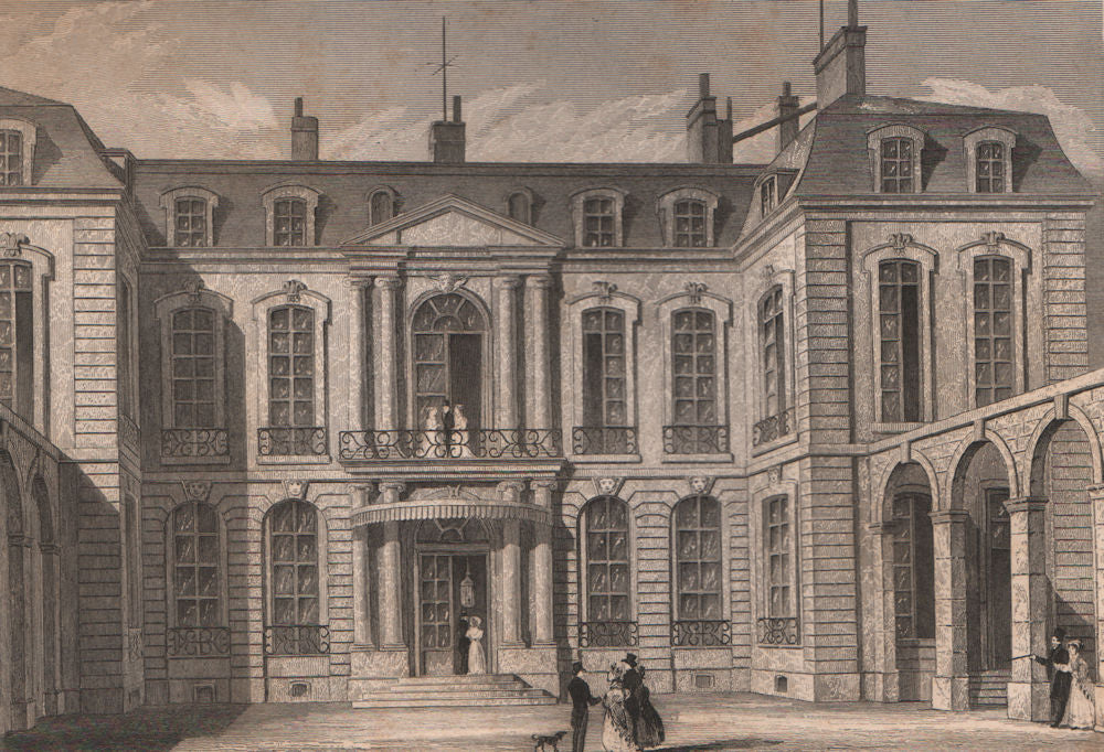 PARIS. Hotel de l'Ambassadeur d'Angleterre. BICKNELL 1845 old antique print